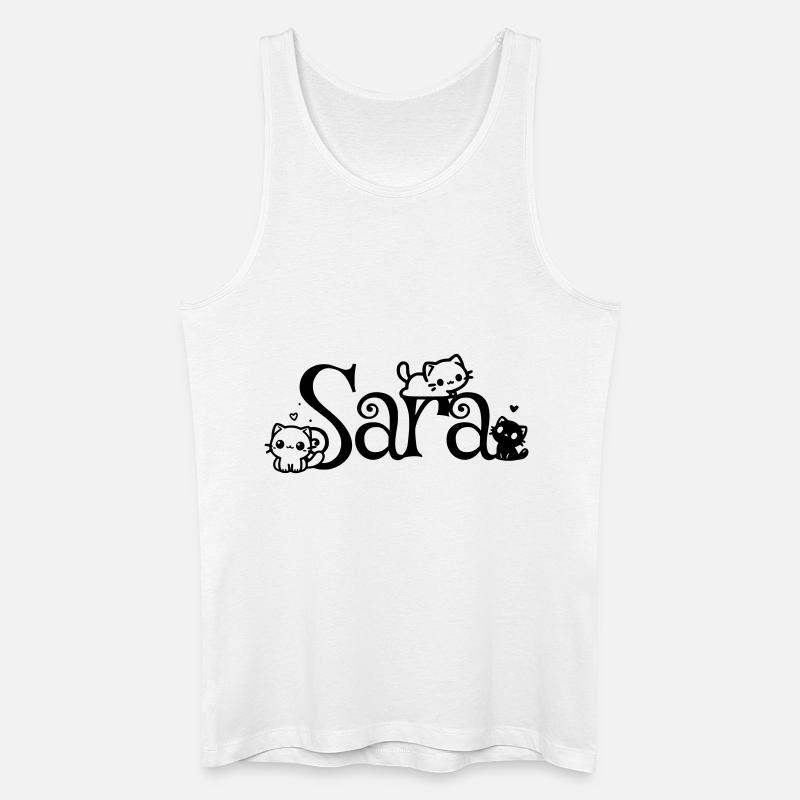 Sara Name Vorname Kätzchenname - Männer Bio Tank Top - Weiß
