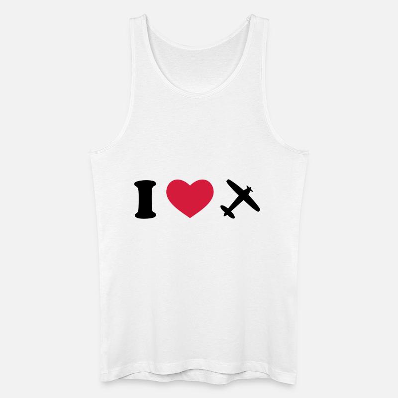 flugzeug - Männer Bio Tank Top - Weiß