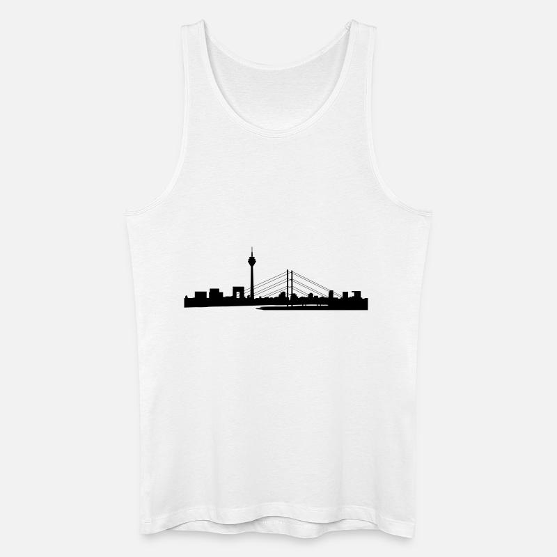 Düsseldorf Skyline 03 - Männer Bio Tank Top - Weiß