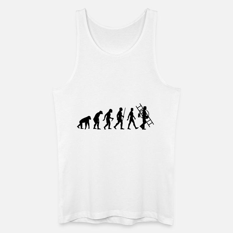 Evolution Schornsteinfeger - Männer Bio Tank Top - Weiß