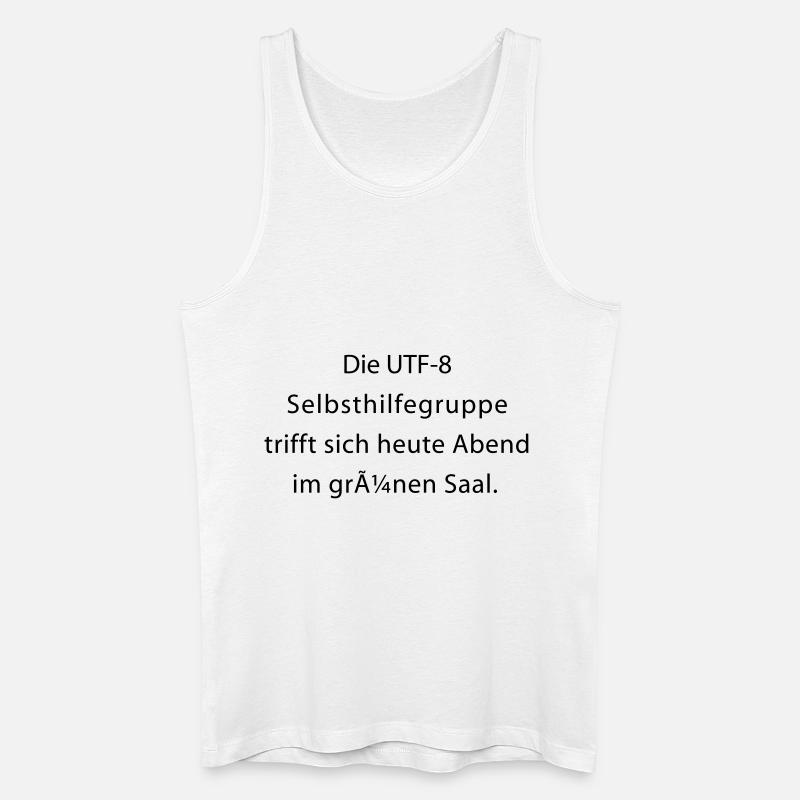 UTF-8 Selbsthilfegruppe - Männer Bio Tank Top - Weiß