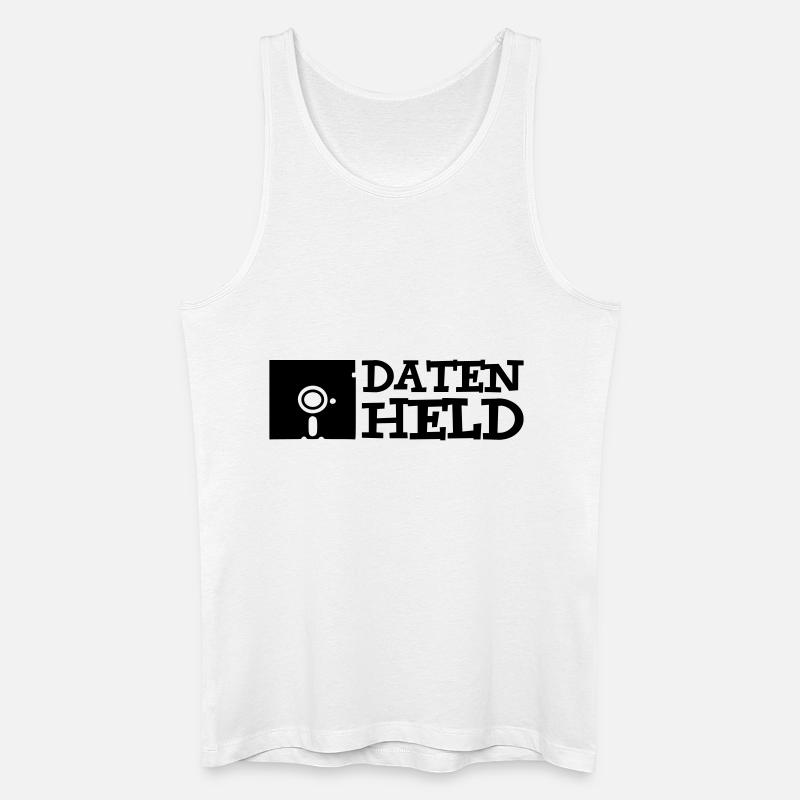 daten_held 1c - Débardeur bio Homme - blanc