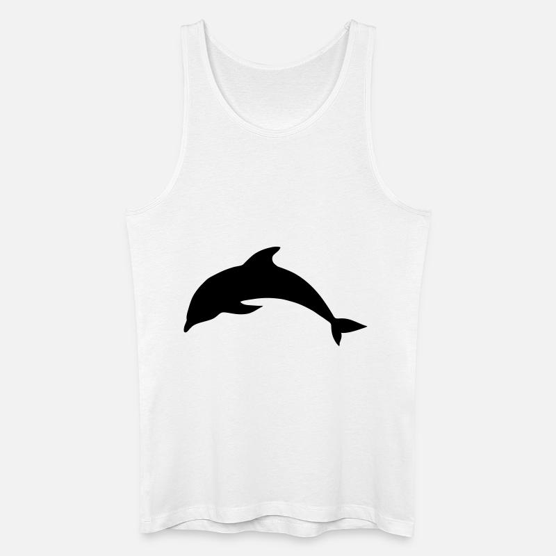 Delfin Tier Meer - Männer Bio Tank Top - Weiß