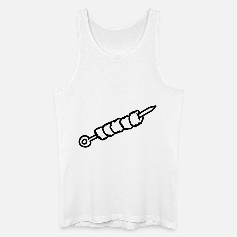 Schaschlik - line - Männer Bio Tank Top - Weiß