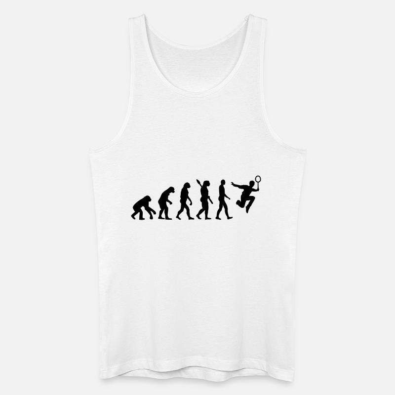 Evolution Badminton - Men’s Organic Tank Top - white