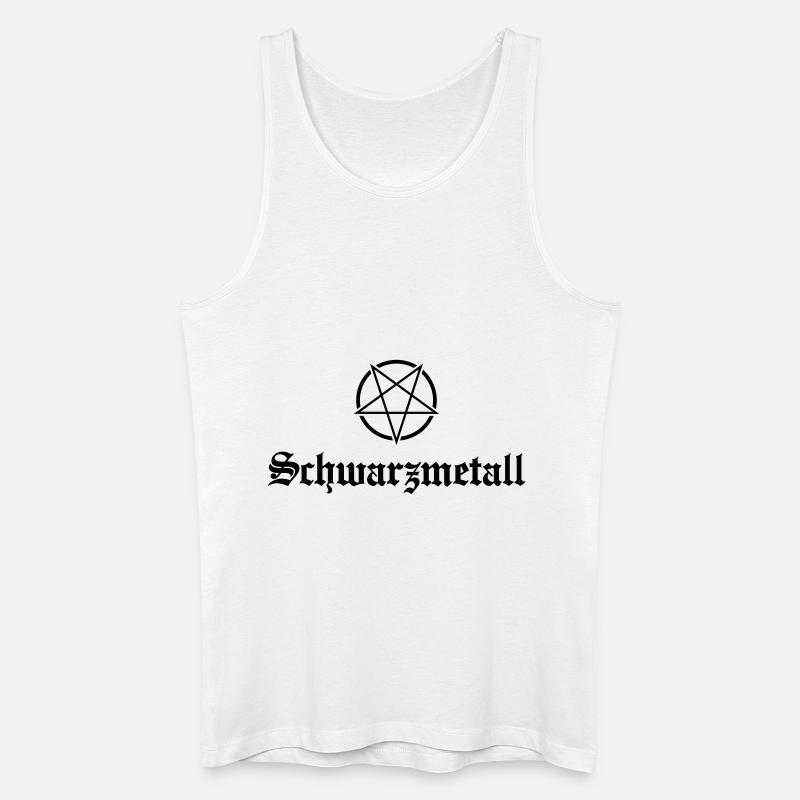 Schwarzmetall No.1 - Männer Bio Tank Top - Weiß