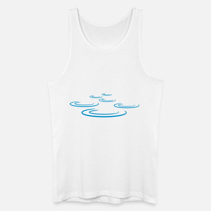 Water Drop Waves - Männer Bio Tank Top - Weiß