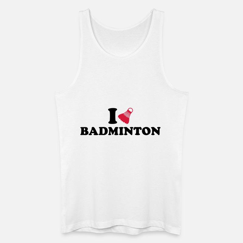 Badminton - Männer Bio Tank Top - Weiß