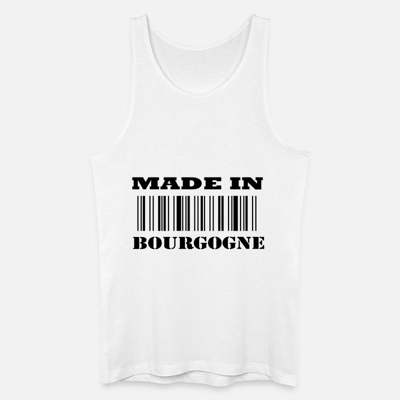 Made in BOURGOGNE - Männer Bio Tank Top - Weiß
