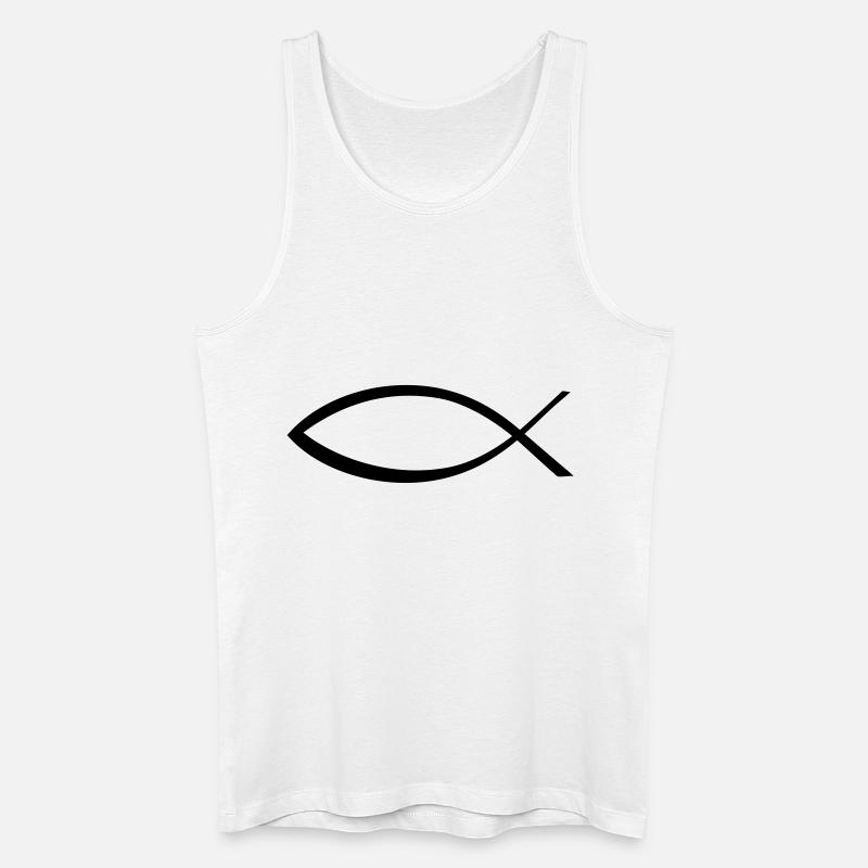 Jesus - Männer Bio Tank Top - Weiß