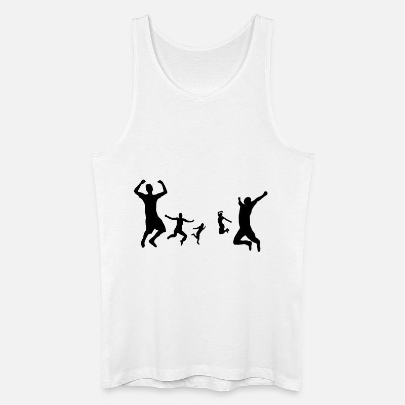 Menschen Jubel - Männer Bio Tank Top - Weiß
