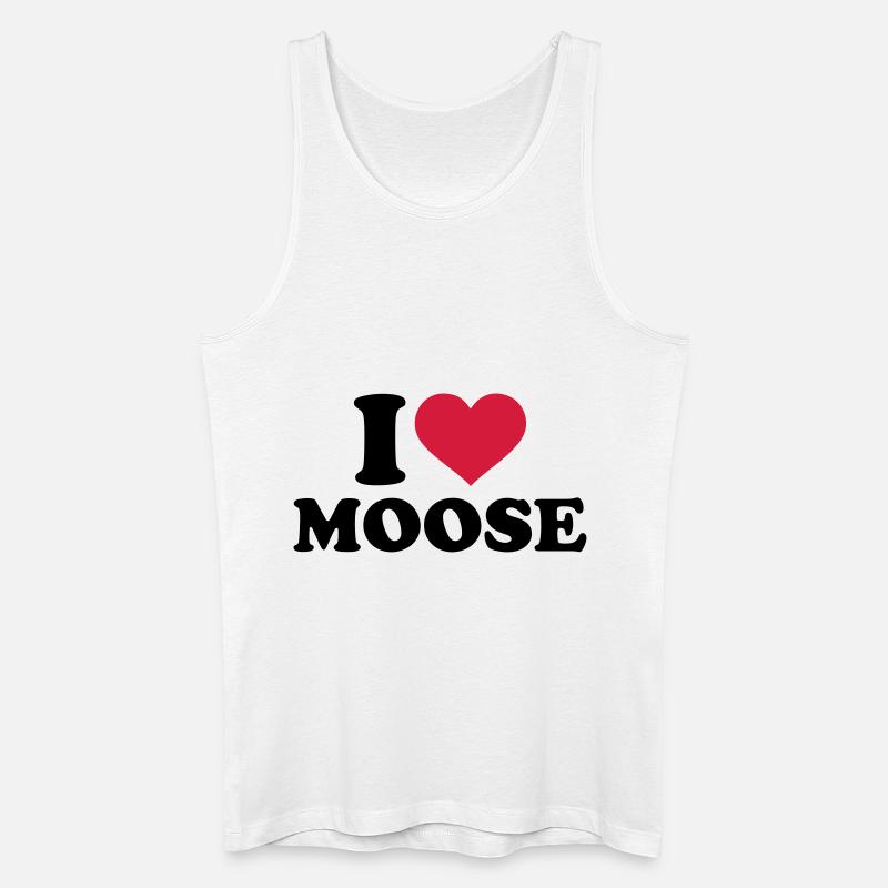 Elch - Männer Bio Tank Top - Weiß