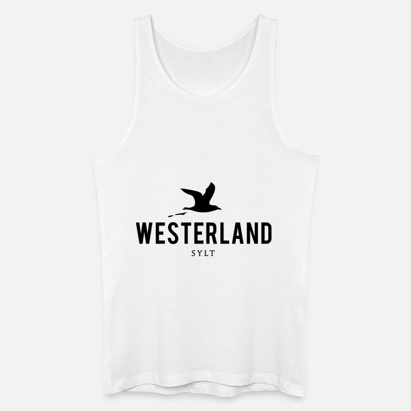 Möwe Westerland Sylt - Männer Bio Tank Top - Weiß