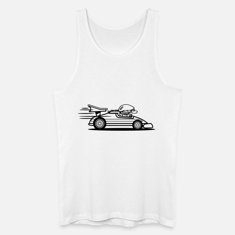 Rennwagen witzig - Männer Bio Tank Top - Weiß