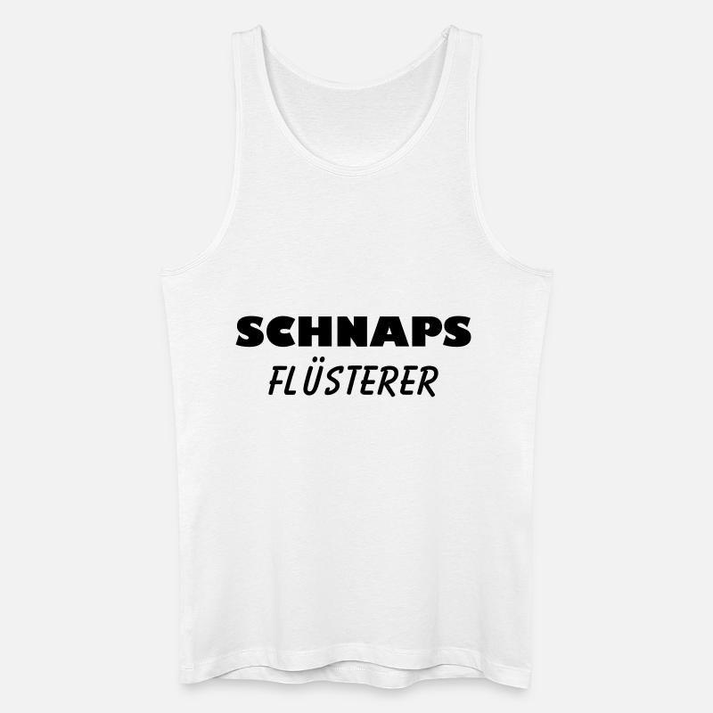 Schnaps Flüsterer - Männer Bio Tank Top - Weiß