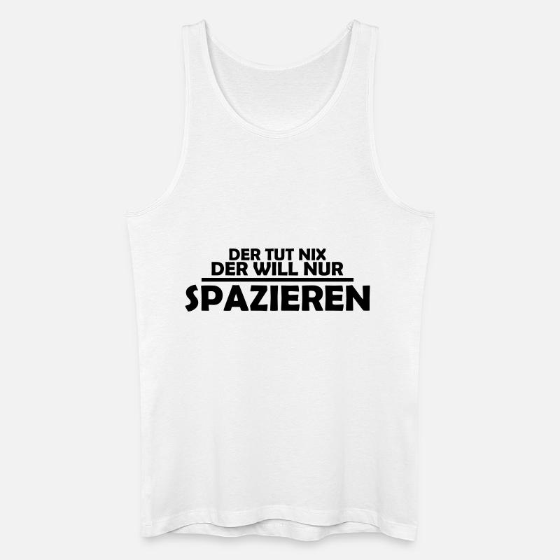 spazieren - Männer Bio Tank Top - Weiß