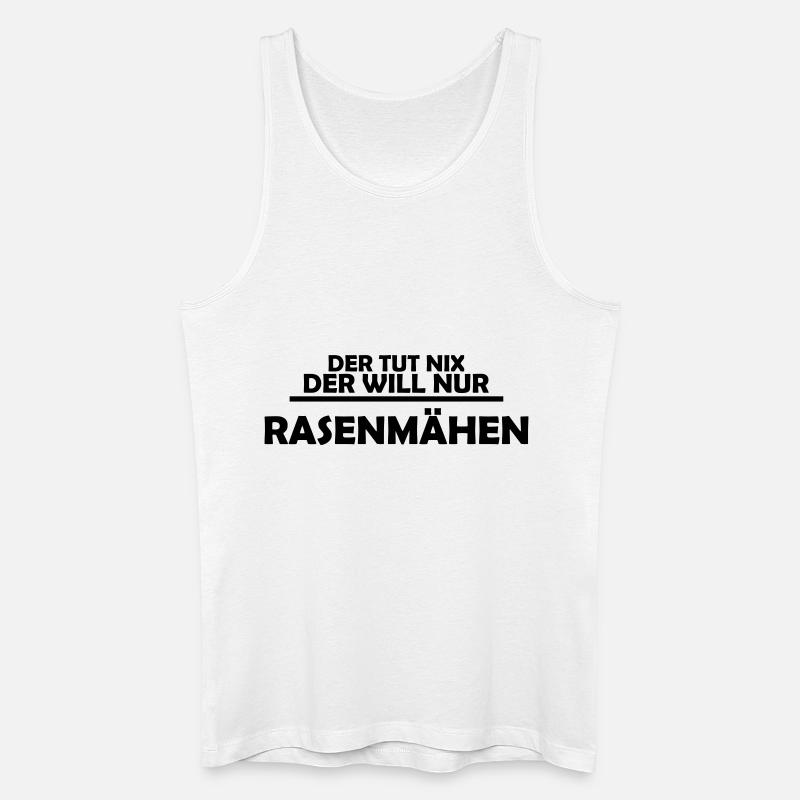 rasenmähen - Männer Bio Tank Top - Weiß