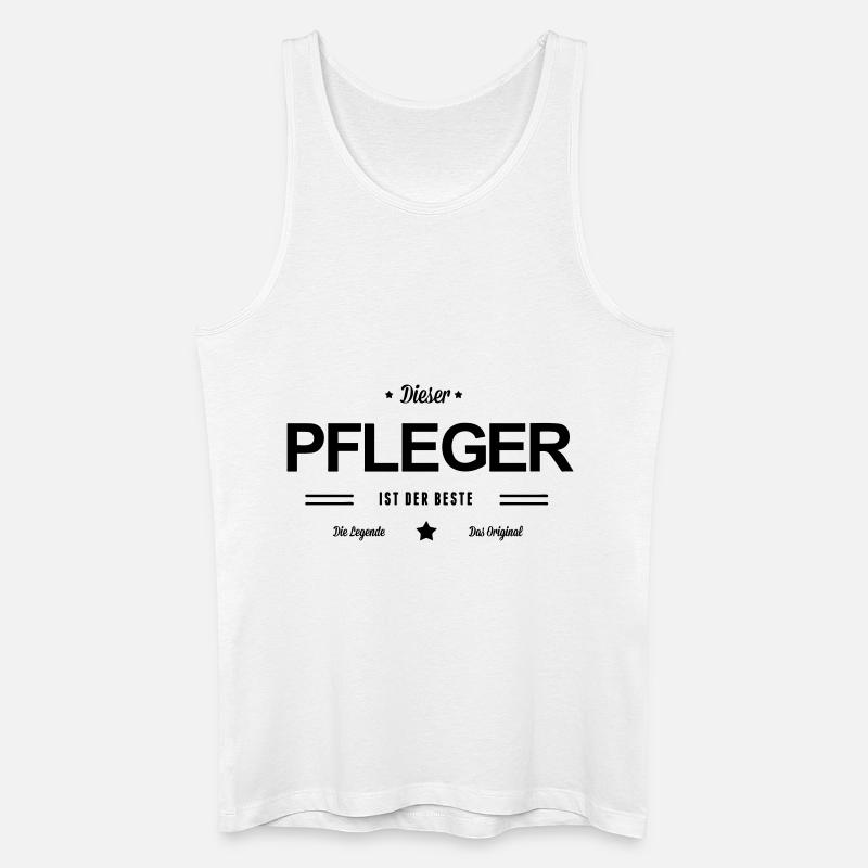 Bester Pfleger - Männer Bio Tank Top - Weiß