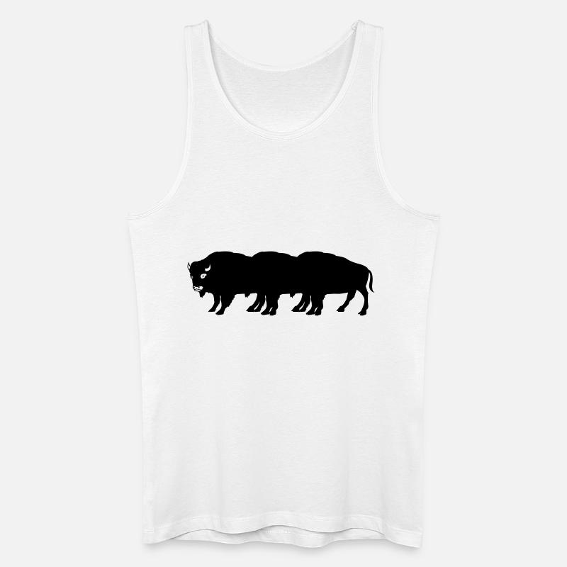 bisons - Männer Bio Tank Top - Weiß