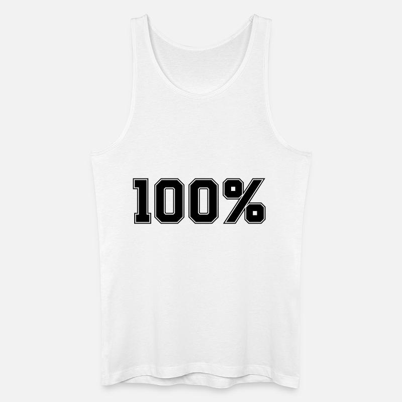 100 - Männer Bio Tank Top - Weiß