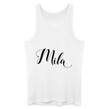 mila - Männer Bio Tank Top - Weiß - Vorne