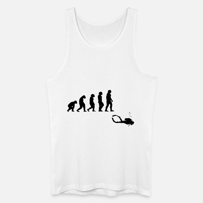Evolution diving with a device - Men’s Organic Tank Top - white