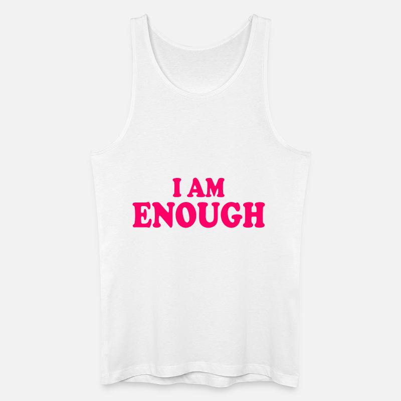 I am enough - Männer Bio Tank Top - Weiß