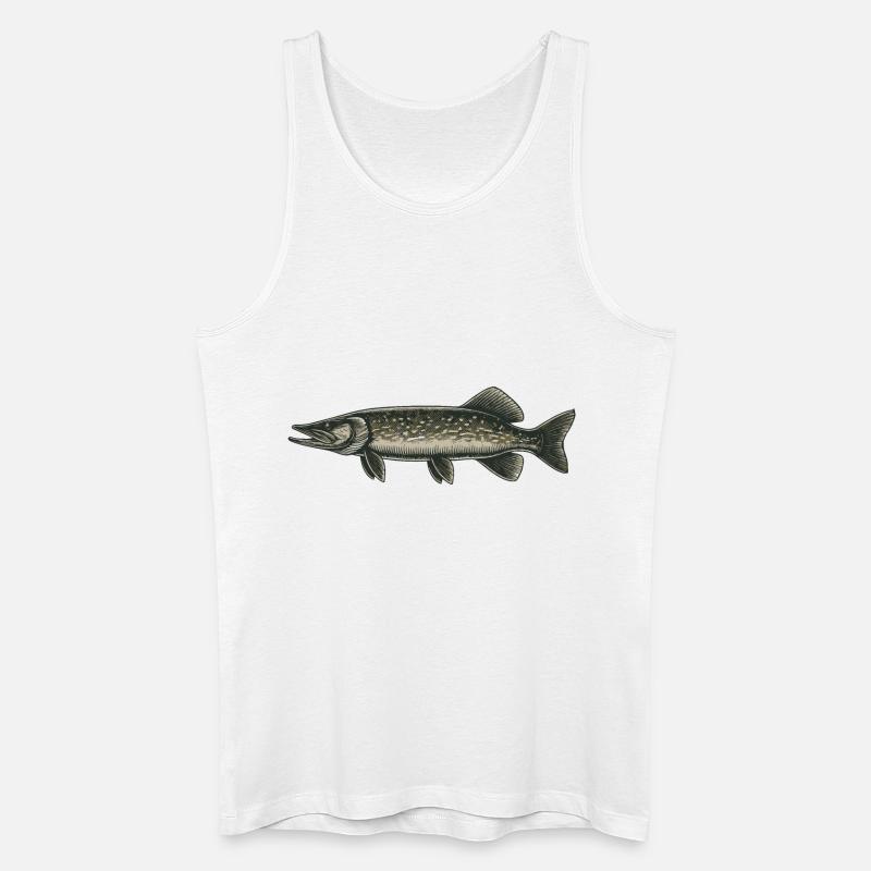 Hecht - Männer Bio Tank Top - Weiß