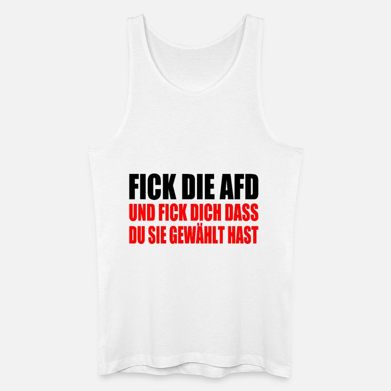 fick die afd - Männer Bio Tank Top - Weiß