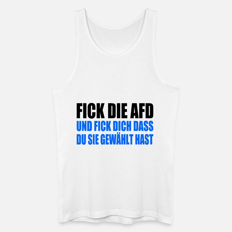 fick die afd - Männer Bio Tank Top - Weiß