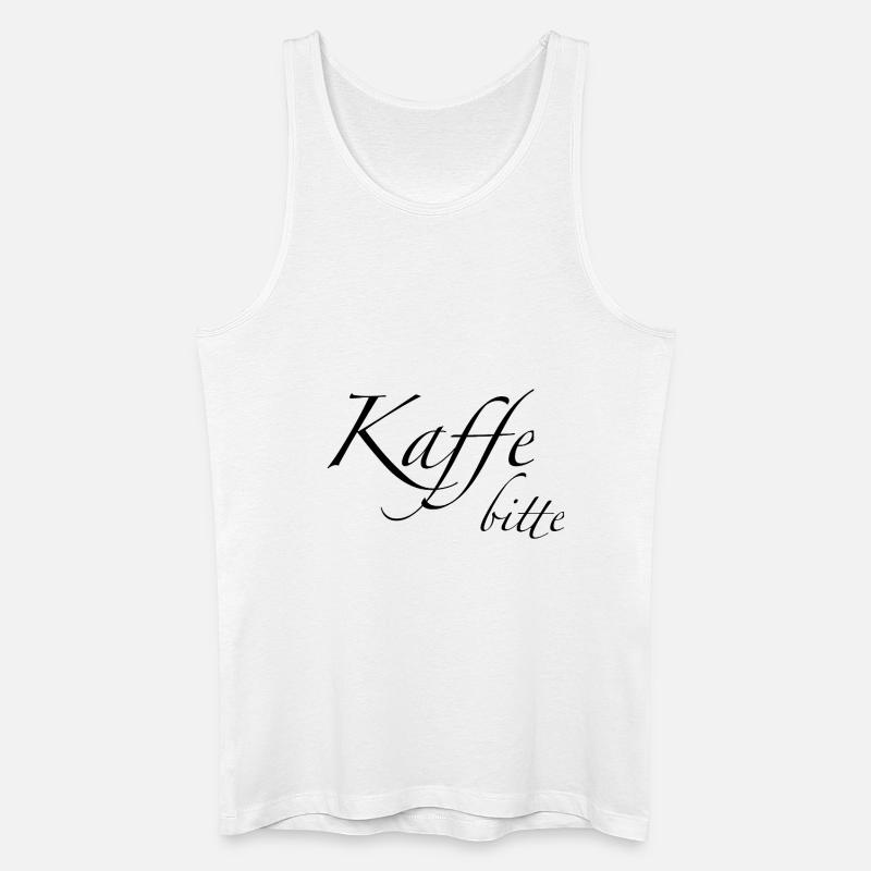 Kaffee bitte - Männer Bio Tank Top - Weiß