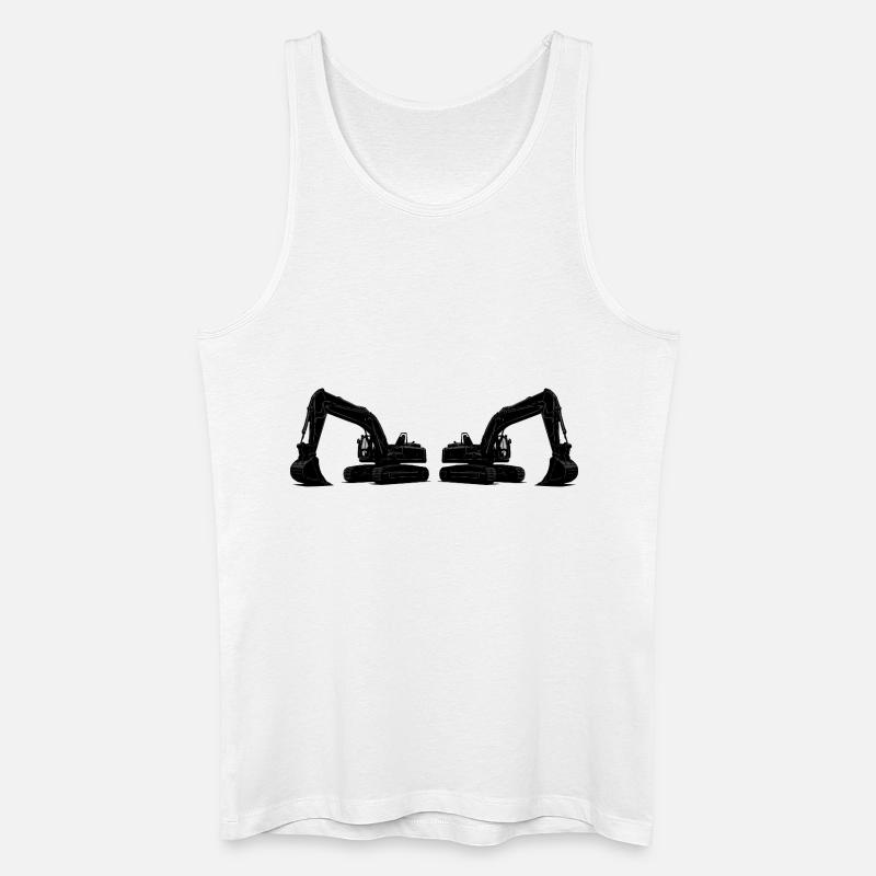 bagger 2 - Männer Bio Tank Top - Weiß