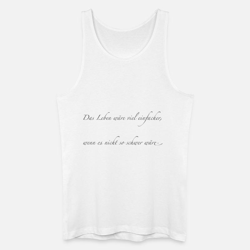 das Leben - Männer Bio Tank Top - Weiß