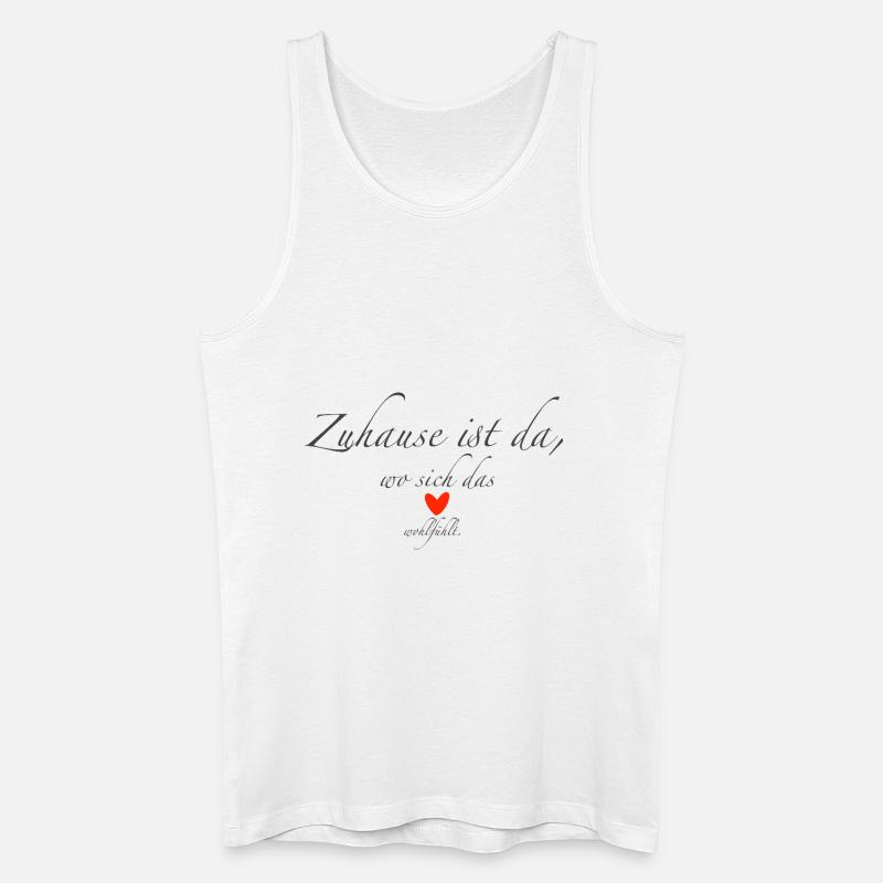 Zuhause - Männer Bio Tank Top - Weiß