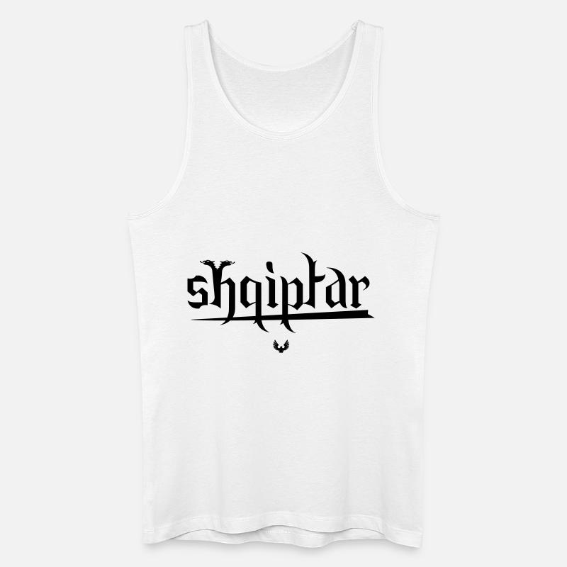 shqiptar_albaspirit - Männer Bio Tank Top - Weiß