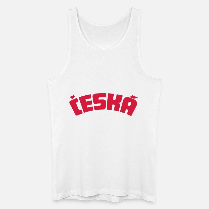 ceska - Männer Bio Tank Top - Weiß