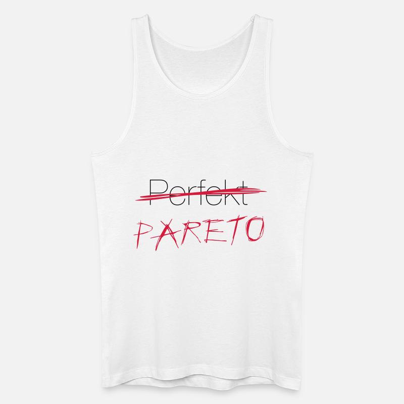 Perfekt? Nein: Pareto! - Männer Bio Tank Top - Weiß