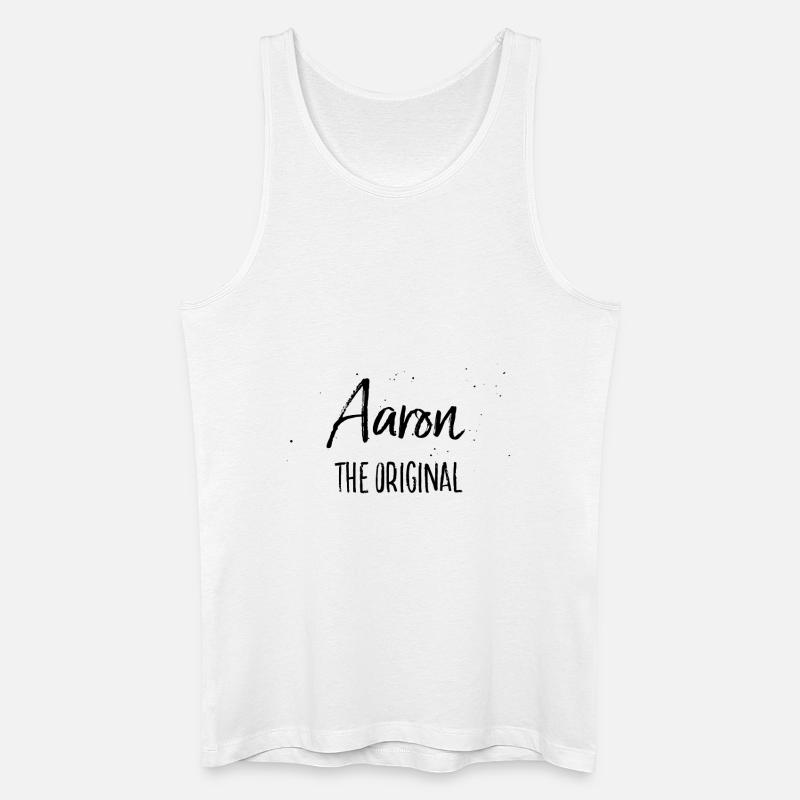 Aaron - Männer Bio Tank Top - Weiß