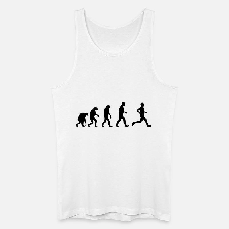 jogging evolution - Männer Bio Tank Top - Weiß