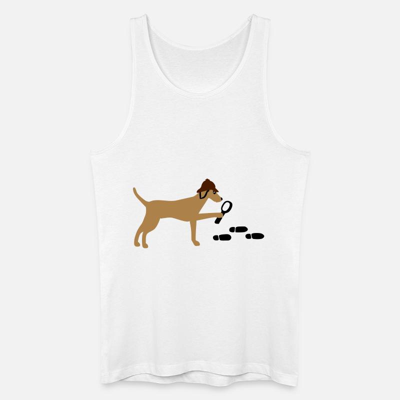Mantrailer Viszla Vektor - Männer Bio Tank Top - Weiß
