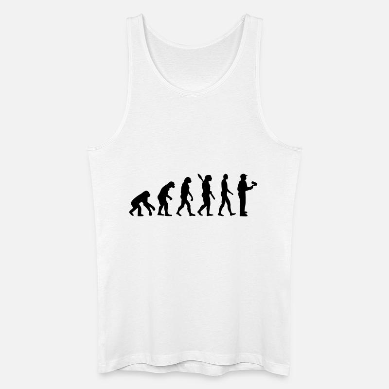 Maler Evolution - Männer Bio Tank Top - Weiß