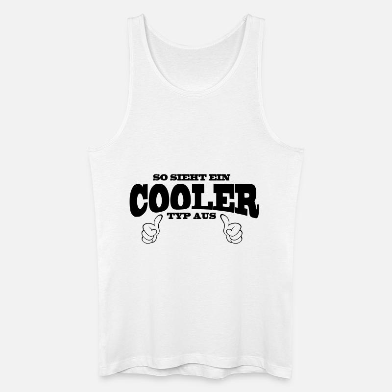 Cooler Typ - Männer Bio Tank Top - Weiß