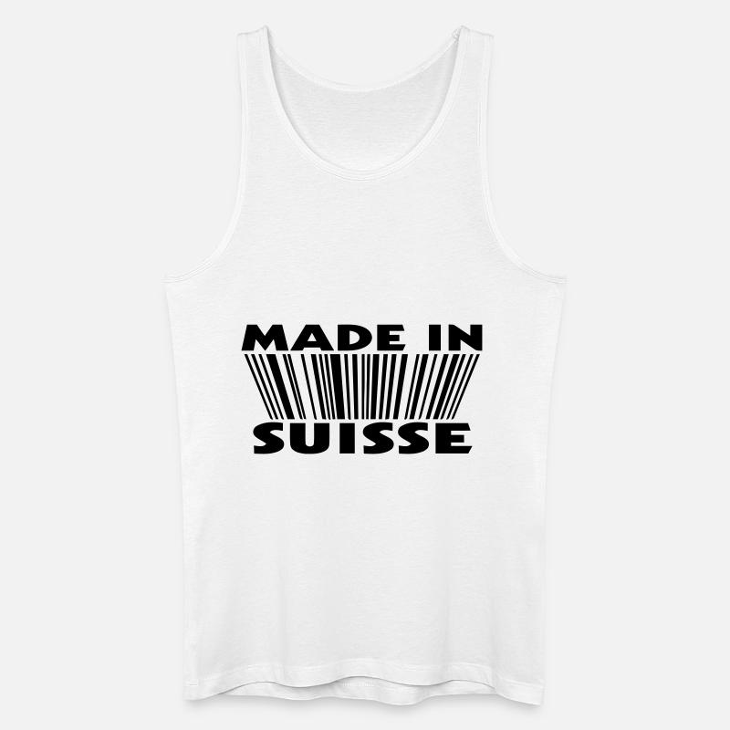 Made in suisse 3D code - Männer Bio Tank Top - Weiß