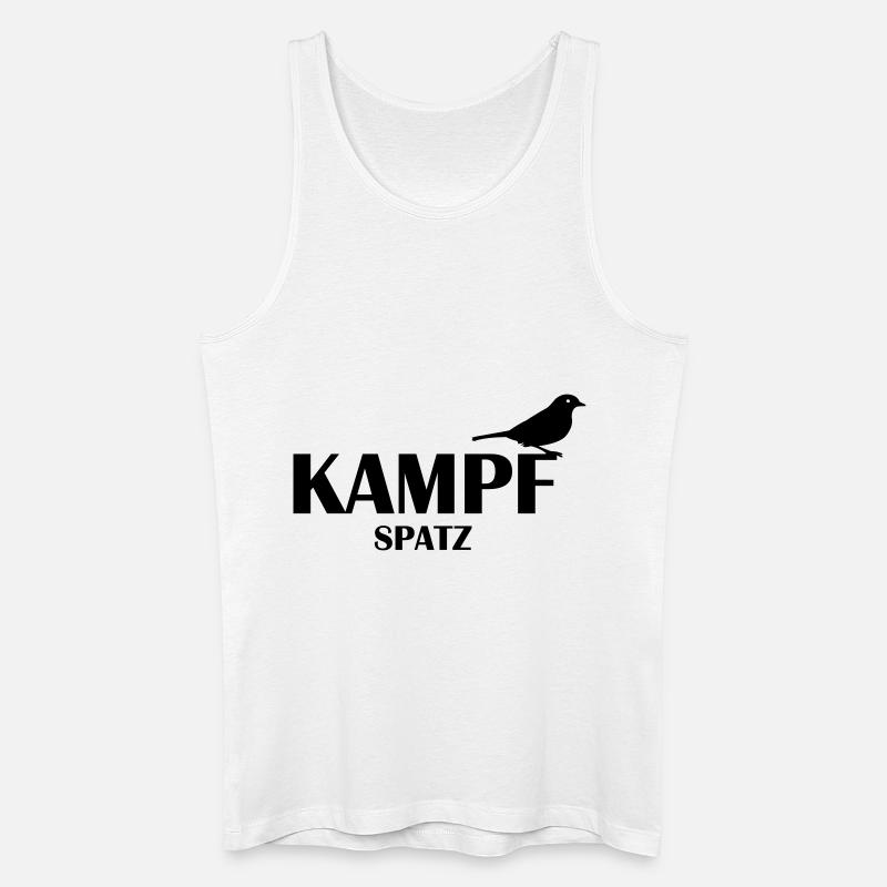 Kampf Spatz (md) - Männer Bio Tank Top - Weiß