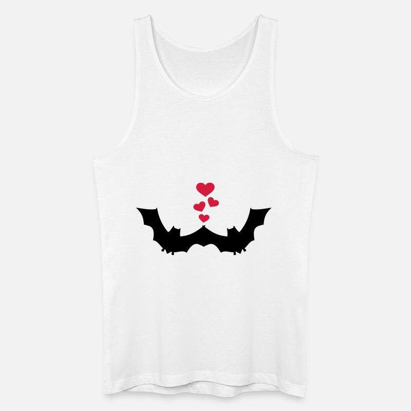 Fledermaus - Männer Bio Tank Top - Weiß