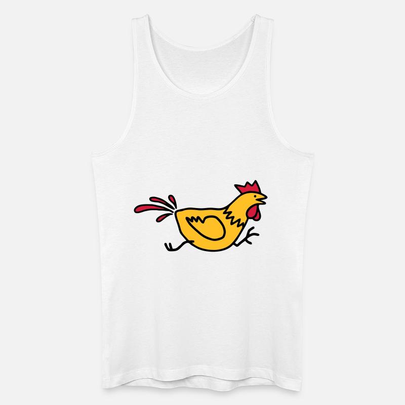 Rennender Hahn - V3 - Männer Bio Tank Top - Weiß