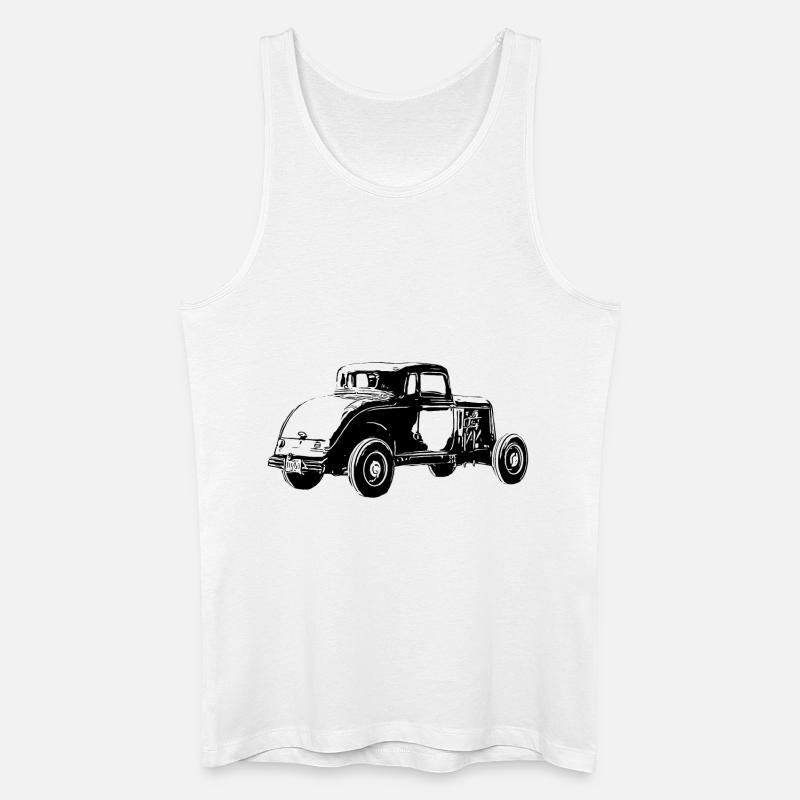 Auto - Männer Bio Tank Top - Weiß