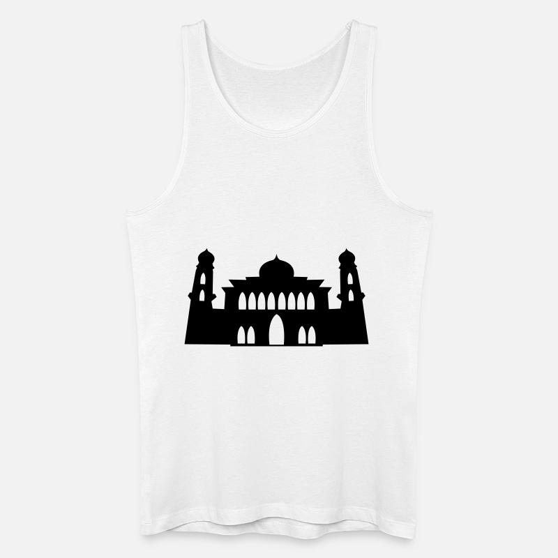moschee silhouette - Männer Bio Tank Top - Weiß