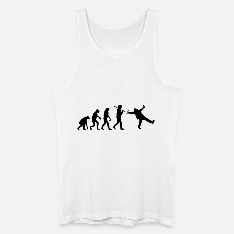 Evolution : Drunk - Männer Bio Tank Top - Weiß