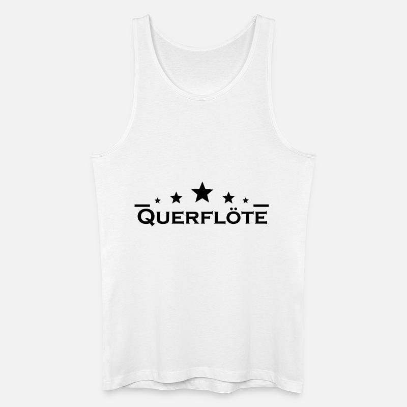 Querflöte - Männer Bio Tank Top - Weiß